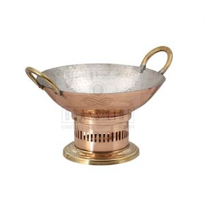 Copper Kadai With Stand